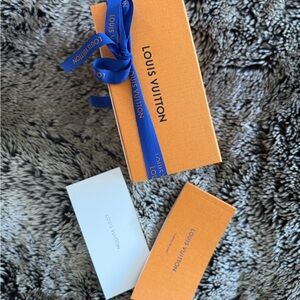 Louis Vuitton Orange Box with Blue Ribbon